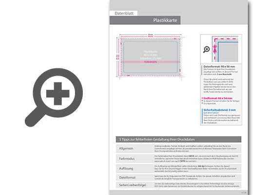 Product Bild plastikkarte_1_0_farbig_bedruckt_auf_silbernem_hintergrund