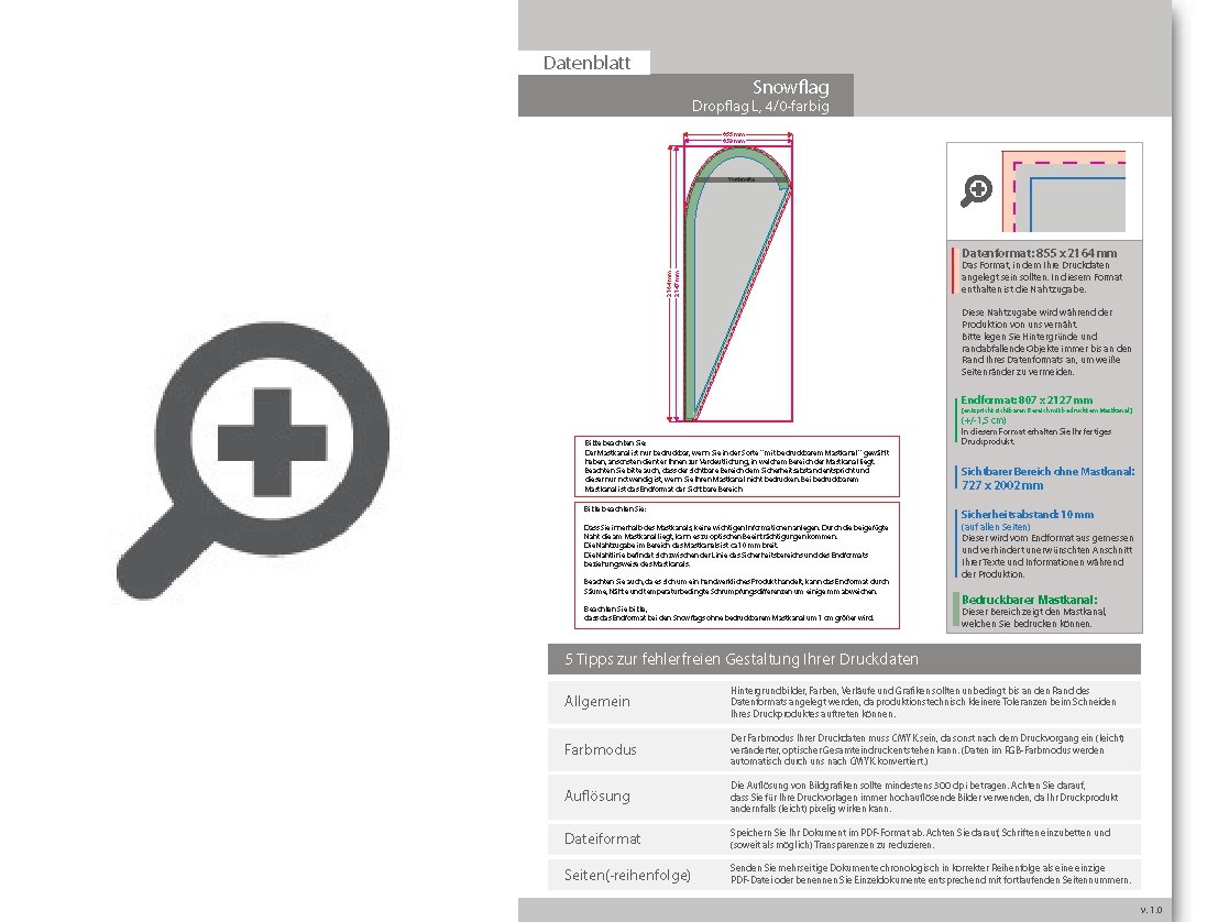 Product Bild snowflag_premium-drop_large__4_0-farbig_bedruckt_inkl__gest__nge_und_12-kg-metallbodenplatte